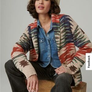 Lucky Brand Southwestern Sweater Cardigan Women’s L